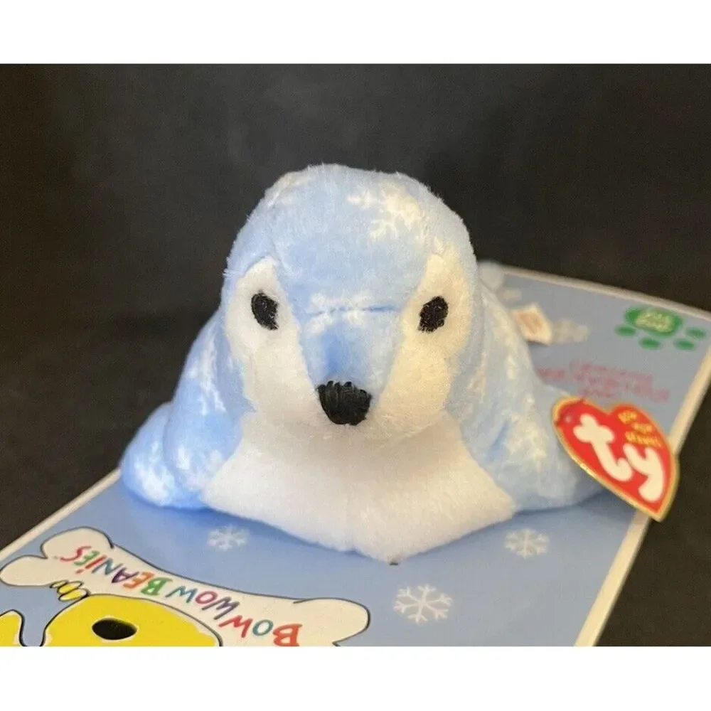 TY‎ BOW WOW BEANIES BLUE SEAL NIP DOG TOY